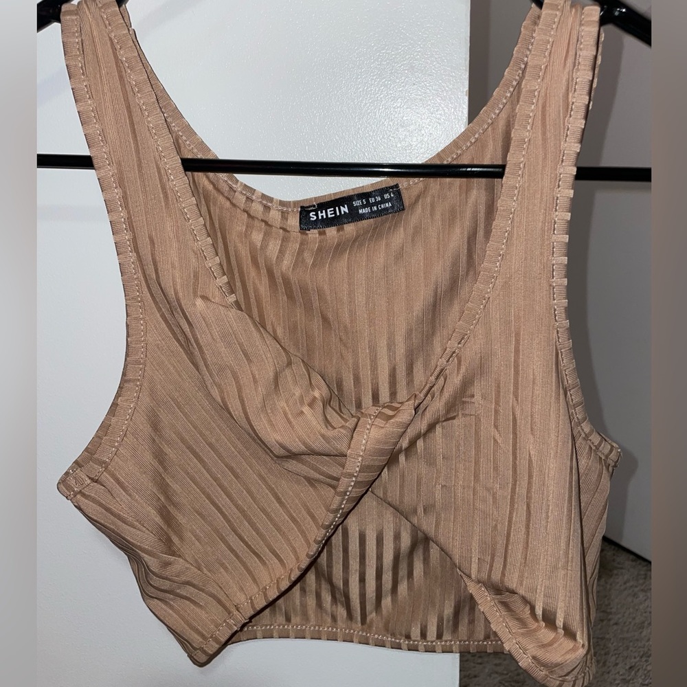 Beige/Tan Crop Top
